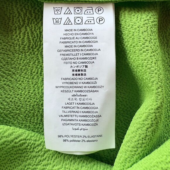 NWT MICHAEL Michael Kors Women's Flutter Sleeve V-Neck Blouse in Green Apple XS - Picture 5 of 8